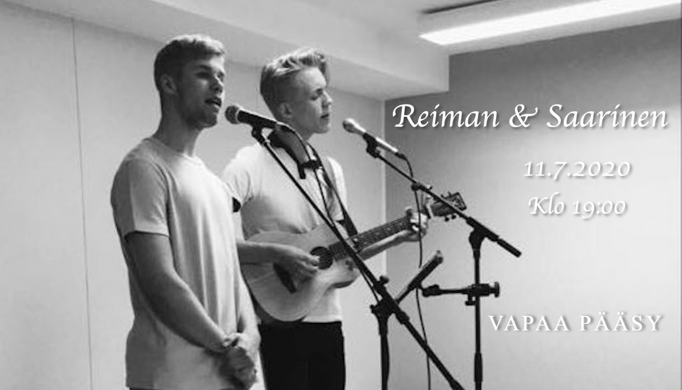 Reiman & Saarinen live ainutlaatuisella Rikalanmäellä lauantaina 11.7.2020 klo 19. Keikalle on vapaa pääsy.
