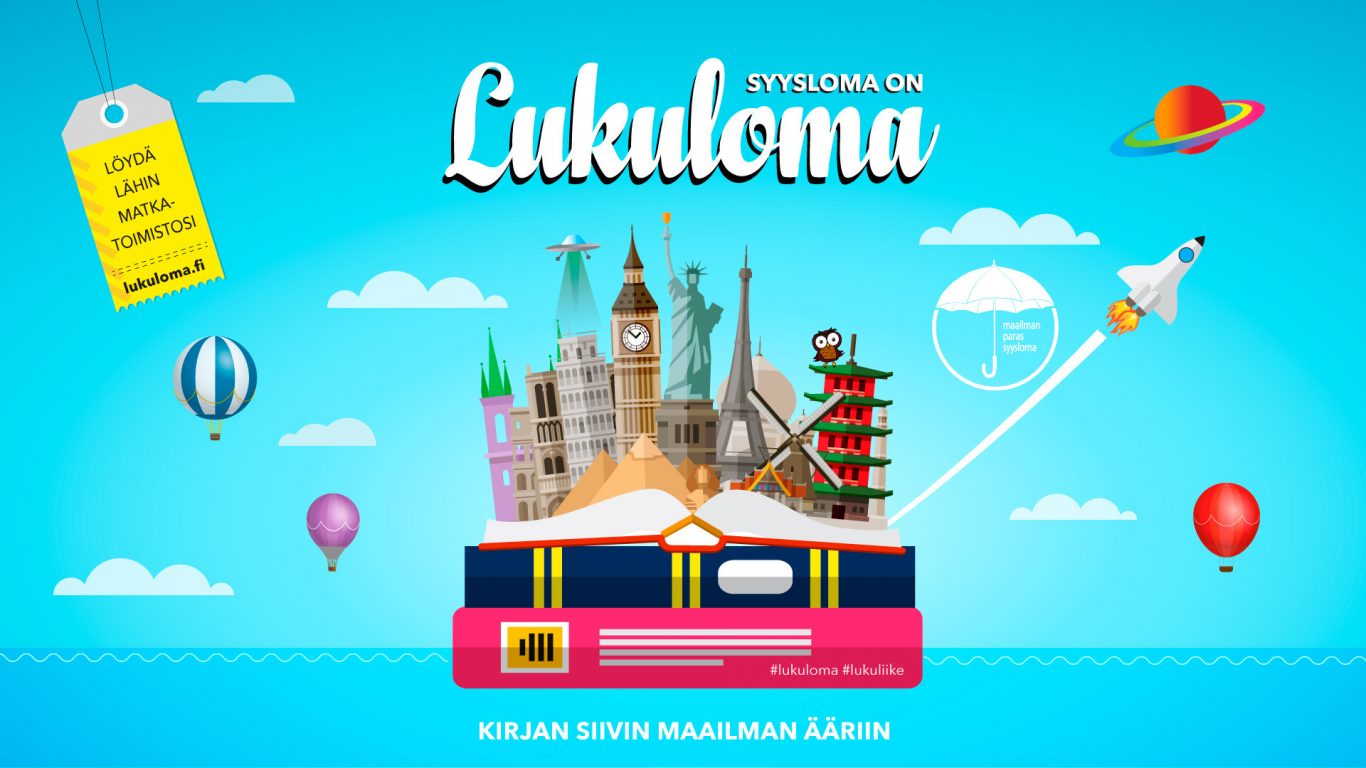 Syysloma on lukuloma -kampanjakuva