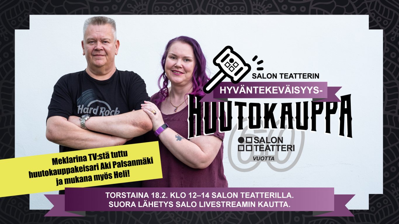 TV:stä tuttu huutokauppakeisari Aki Palsanmäki saapuu Salon Teatteriin