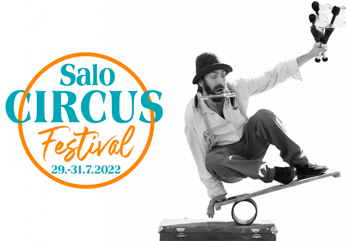 Klovni Gilad Shabtay Salo Circus Festivaleille lauantaina 30.7.2022