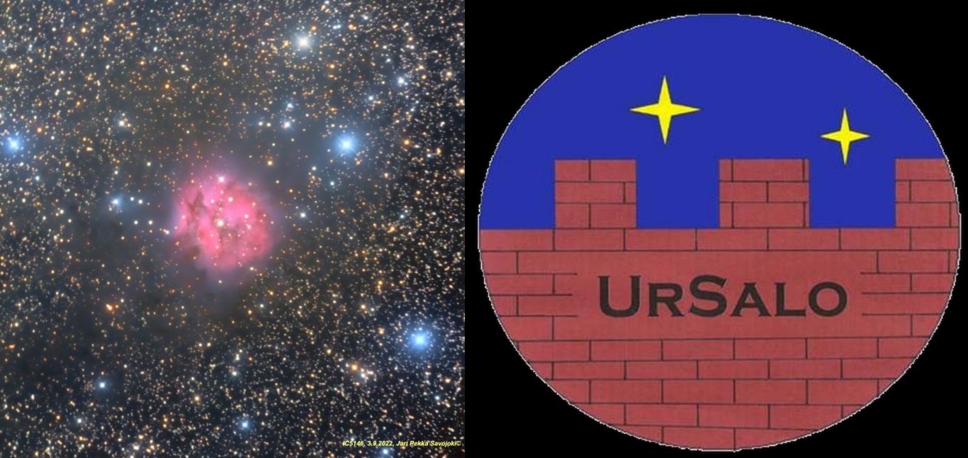UrSalon logo ja kuva linnunradasta tähtineen