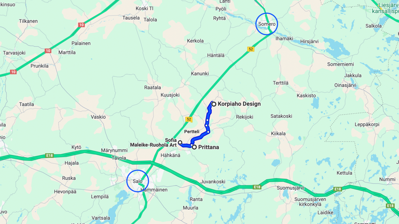 Joulupuodit Perttelissä - kartta