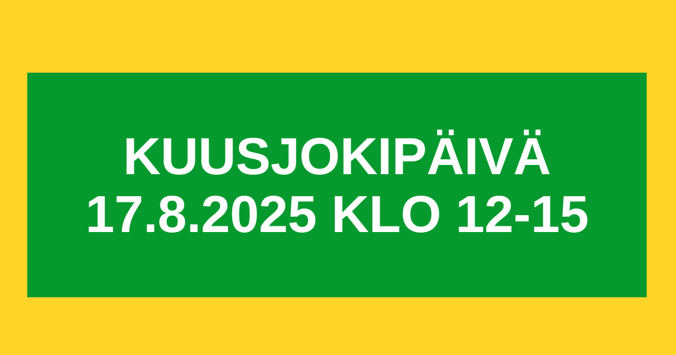 Kuusjokipäivä 17.8. klo 12-15