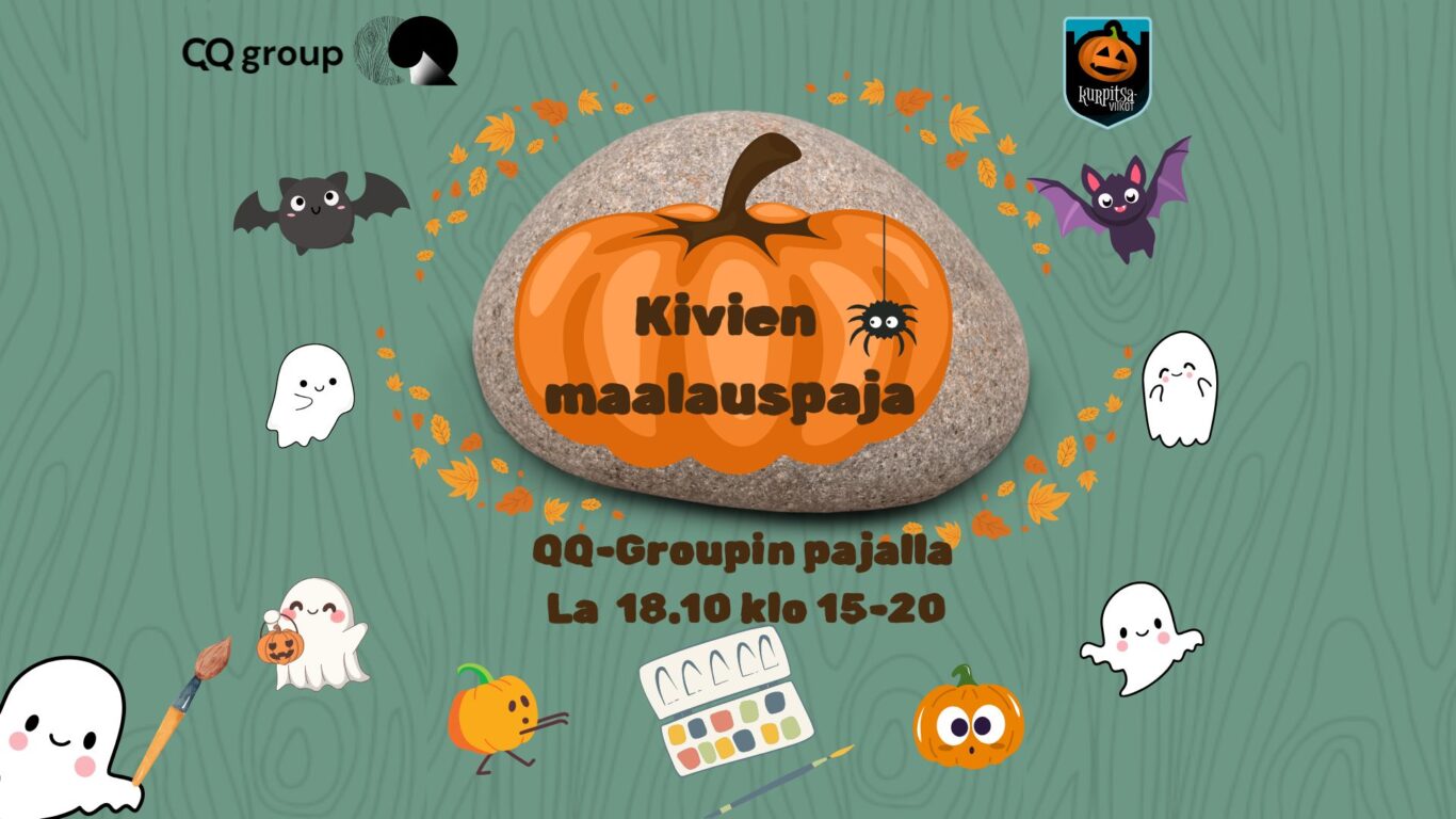 QQ-Group's Pumpkin Week Stone Painting Workshop
