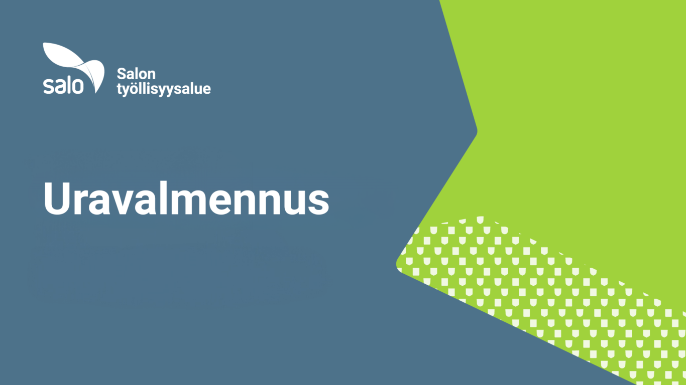 Työllisyyspalveluiden ja Salon työllisyysalueen uravalmennuksen kuvituskuva.
