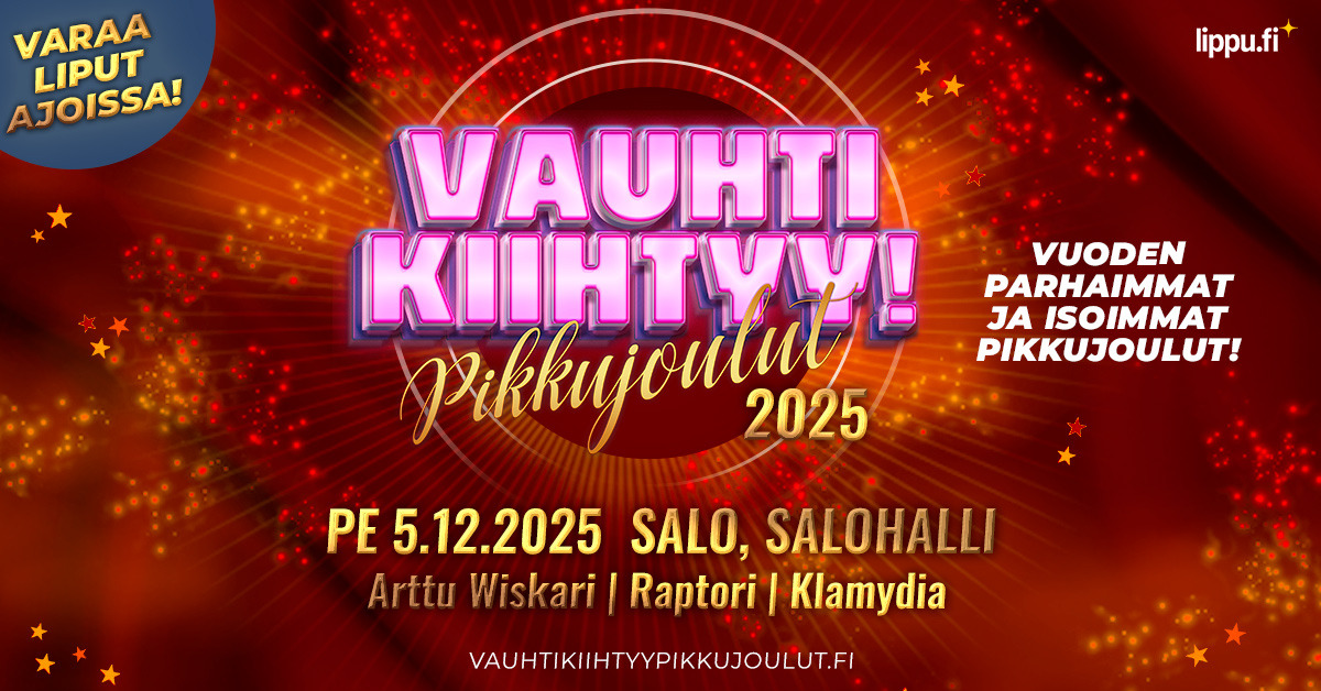Vauhti Kiihtyy! -pikkujoulut 5.12. Salohalli