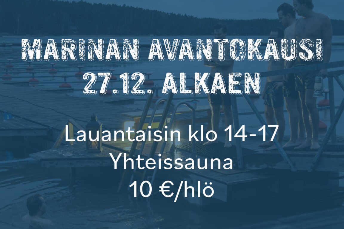 Naiset uivat avannossa Mathildan Marinan satamassa