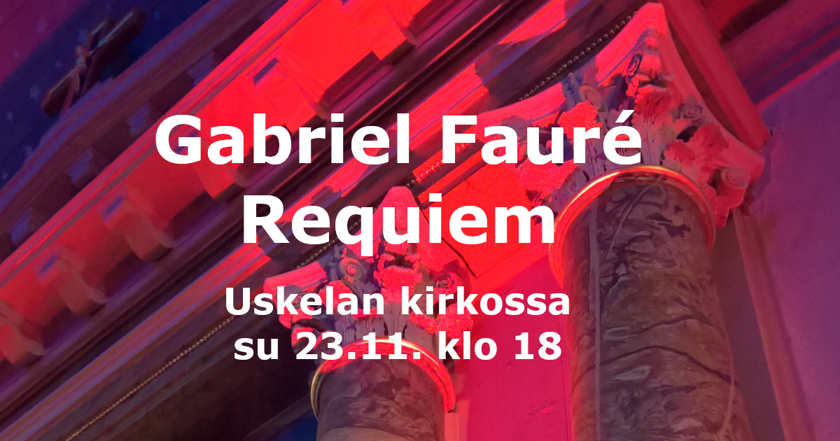 Uskelan alttarikehys punertavana, tekstiä