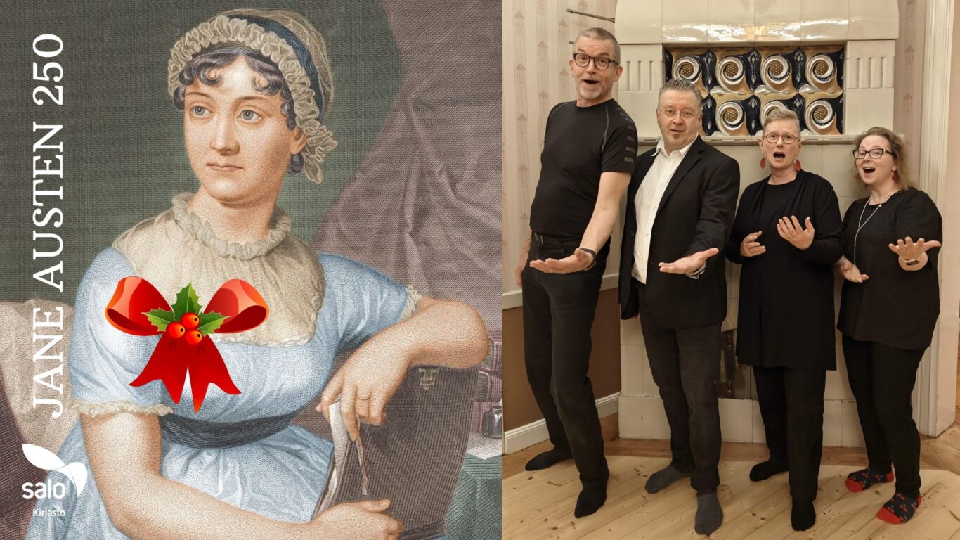 Jane Austen ja Ilona kvartetin laulajat