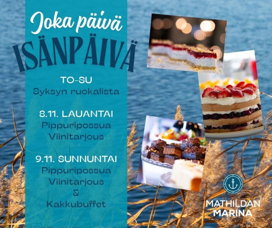 Isänpäivä kakkuja satamassa