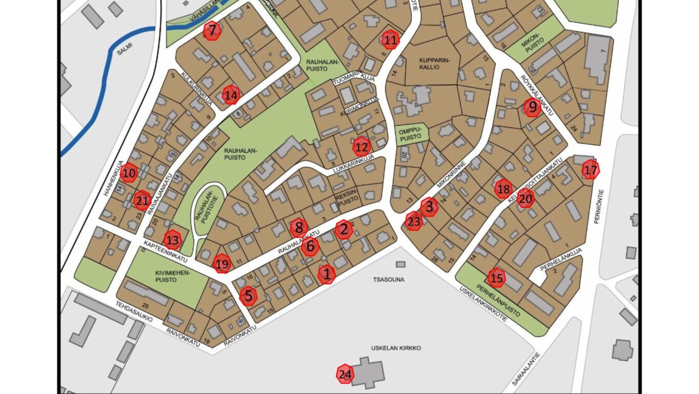 Lukkarinmäen joulukalenterikartta