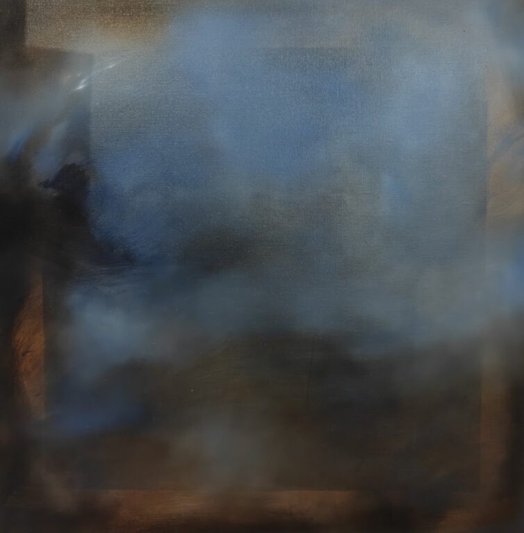 Katoamispiste, 2025, öljy kankaalle, 2025. Riikka NIittonen: Hiljaiset kuvat