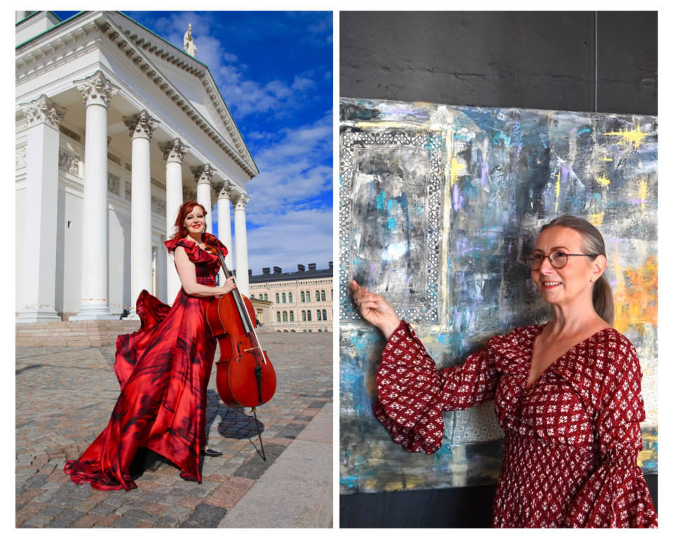 Sellisti Helena Plathan ja taidemaalari Anne Kuntsi