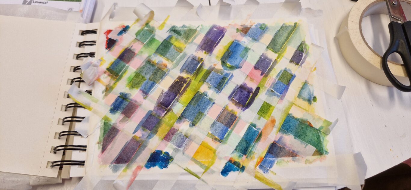 Maalaa teippitaidetta, kierrätyskuningatar, taitokeskus, 