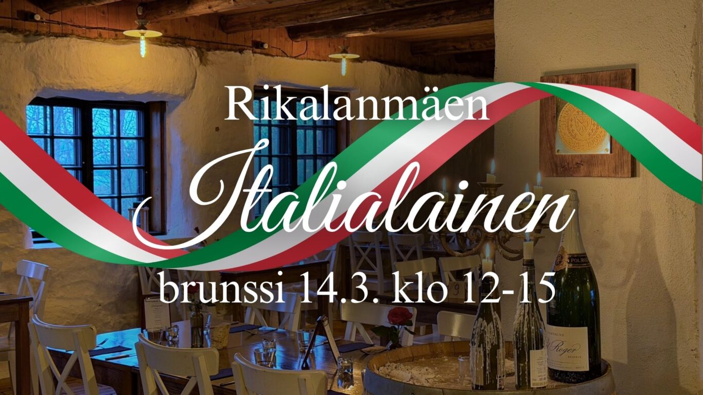Ravintola Rikalan Krouvi ja italian lippu