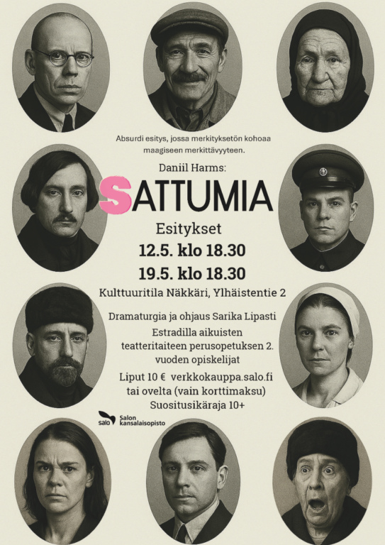 Absurdi esitys, jossa merkityksetön kohoaa maagiseen merkittävyyteen.