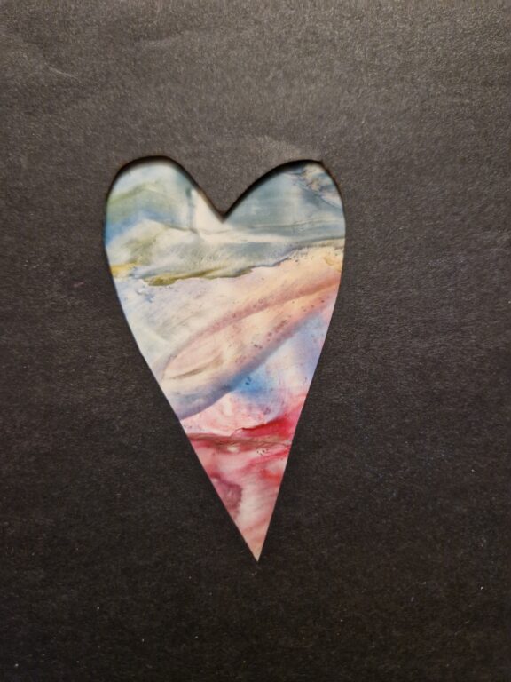 vahamaalaus, kierrätyskuningatar, maisema, onnittelukortti