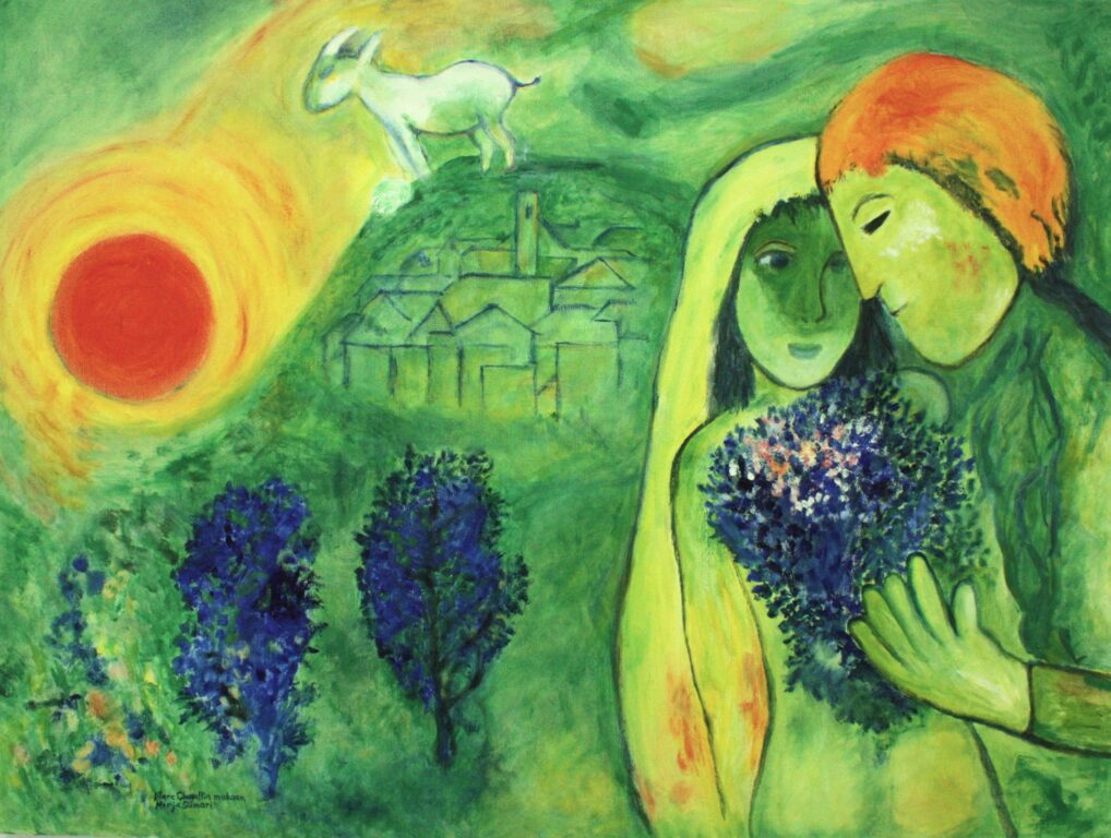 Kuva: Marc Chagallin mukaan, Merja Sumari, 2025