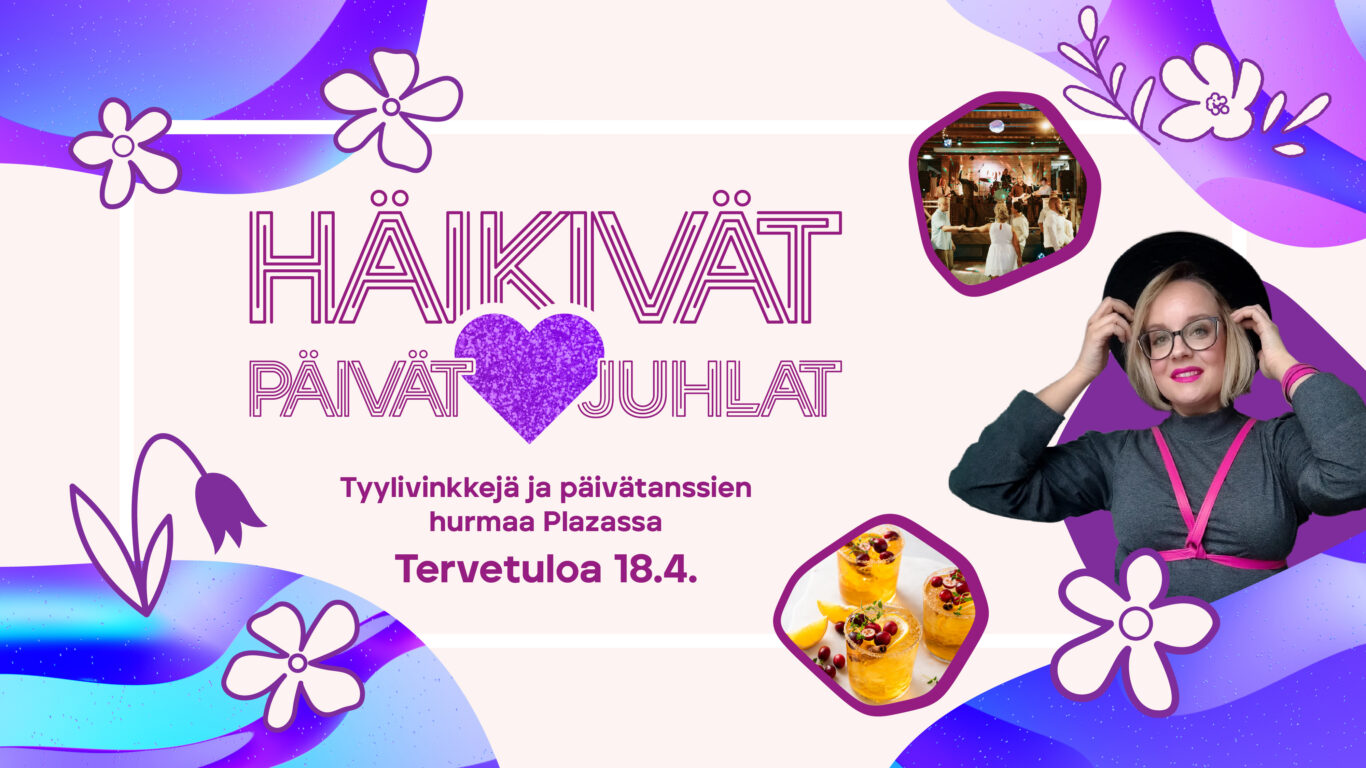 Häikivät Päivät & Juhlat tulevat taas Salon sydämeen! Lauantaina 18.4. luvassa on tapahtumapäivä, jossa pääset nauttimaan kevään muodista, tanssista ja makuelämyksistä.