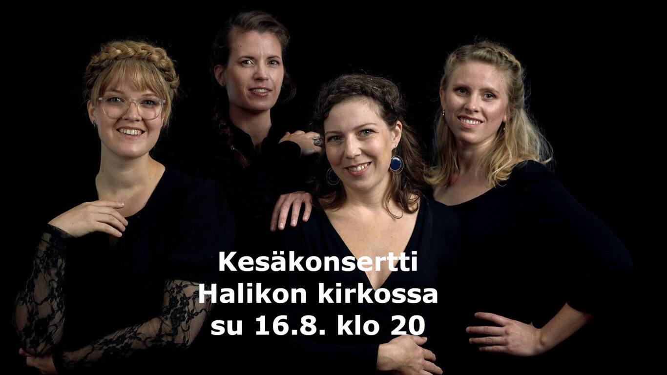 Neljä naista, tumma tausta