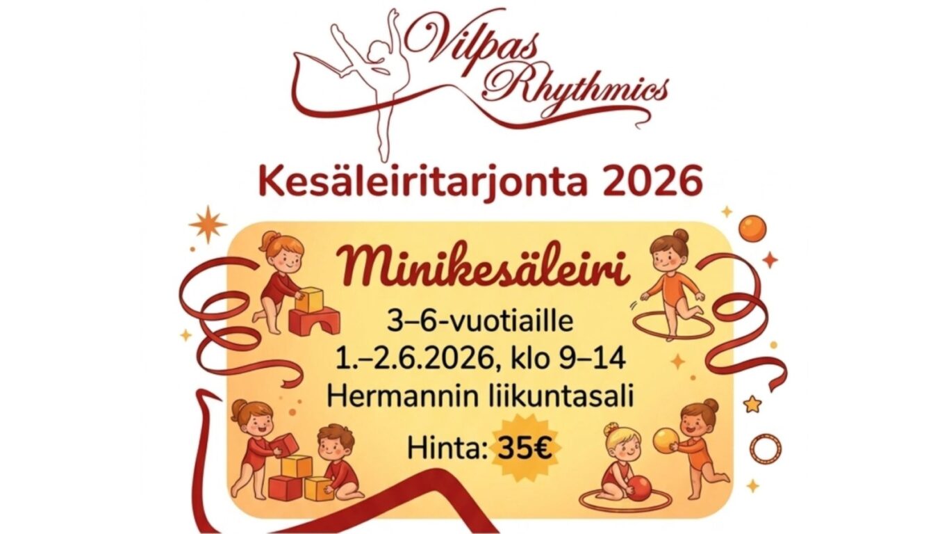 Vilpas Rhythmics Minileiri 3-6 vuotiaille kesä 2026