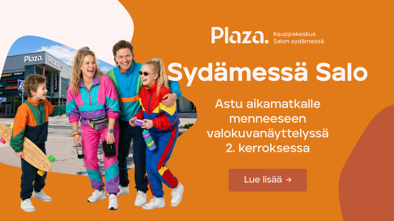 Sydämessä Salo -valokuvanäyttely kauppakeskus Plazan 2. kerroksessa