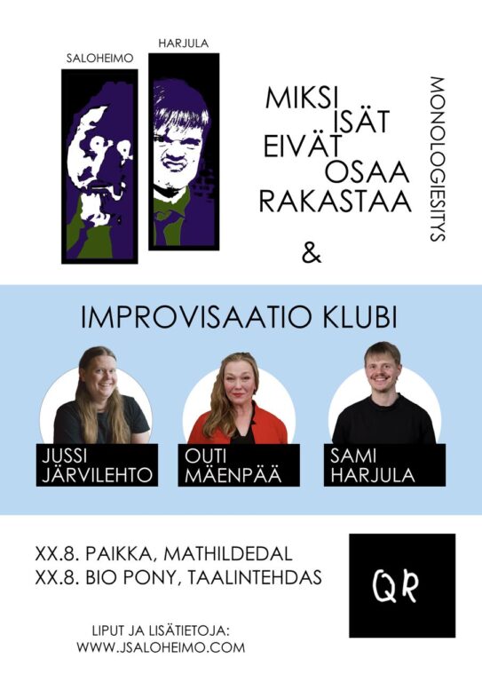 Improklubin ja monologiesityksen juliste