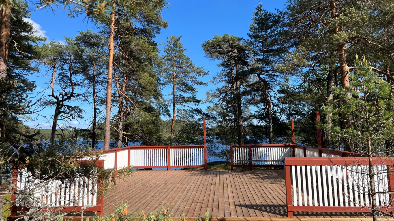 Kesäjoogaa Mathildedalissa Matildanjärven rannalla Matilda-talon rantalavalla