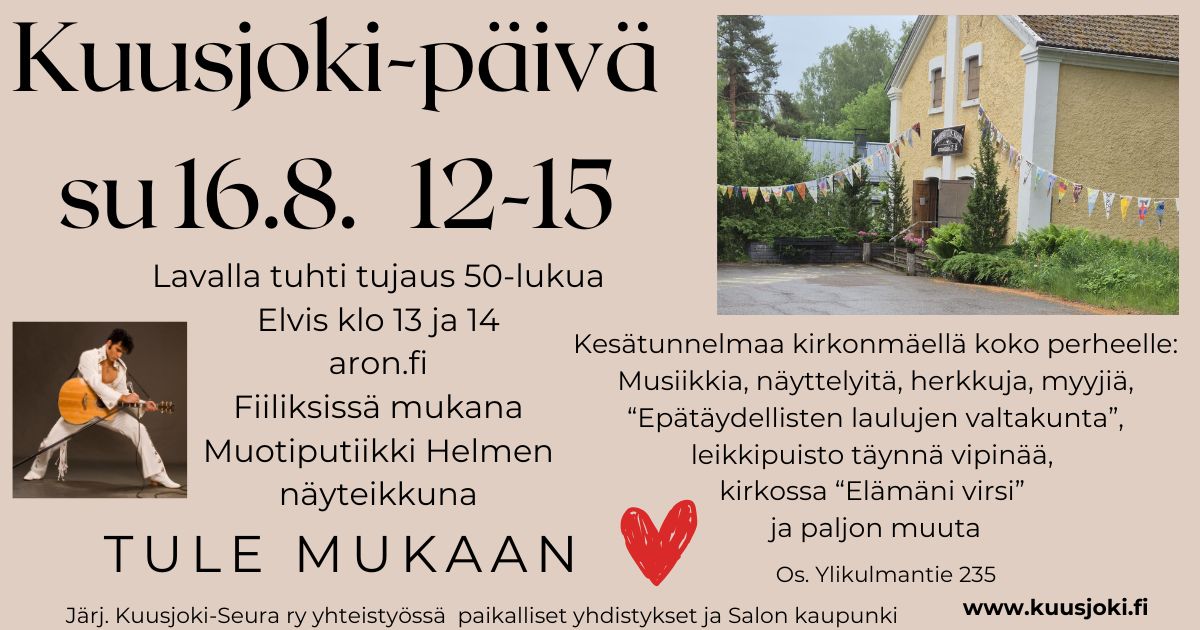 Kuusjokipäivän mainosteksti