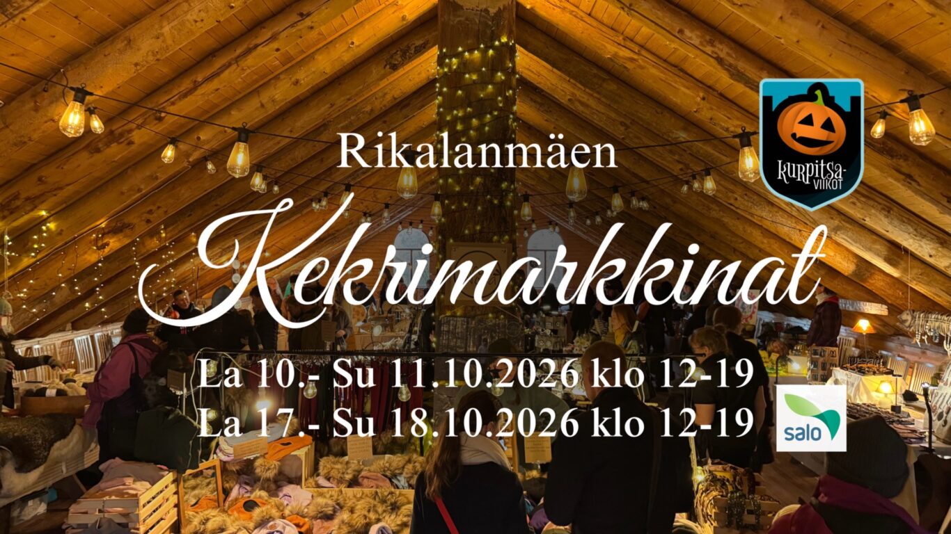 Rikalanmäen kekrimarkkinat Kurpitsaviikoilla tulevat jälleen. Lähituottajat ja käsityöläiset valtaavat Rikalanmäen.