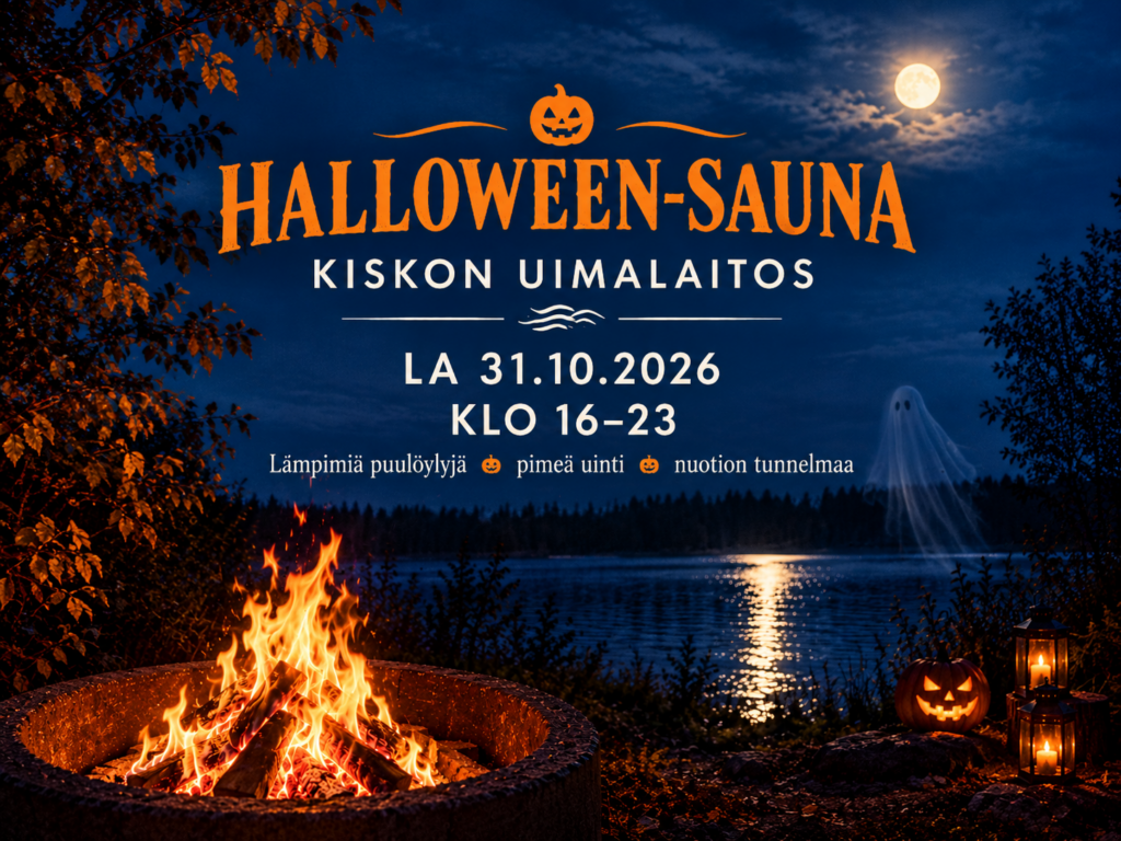 Halloween-sauna Kiskon Uimalaitoksella
